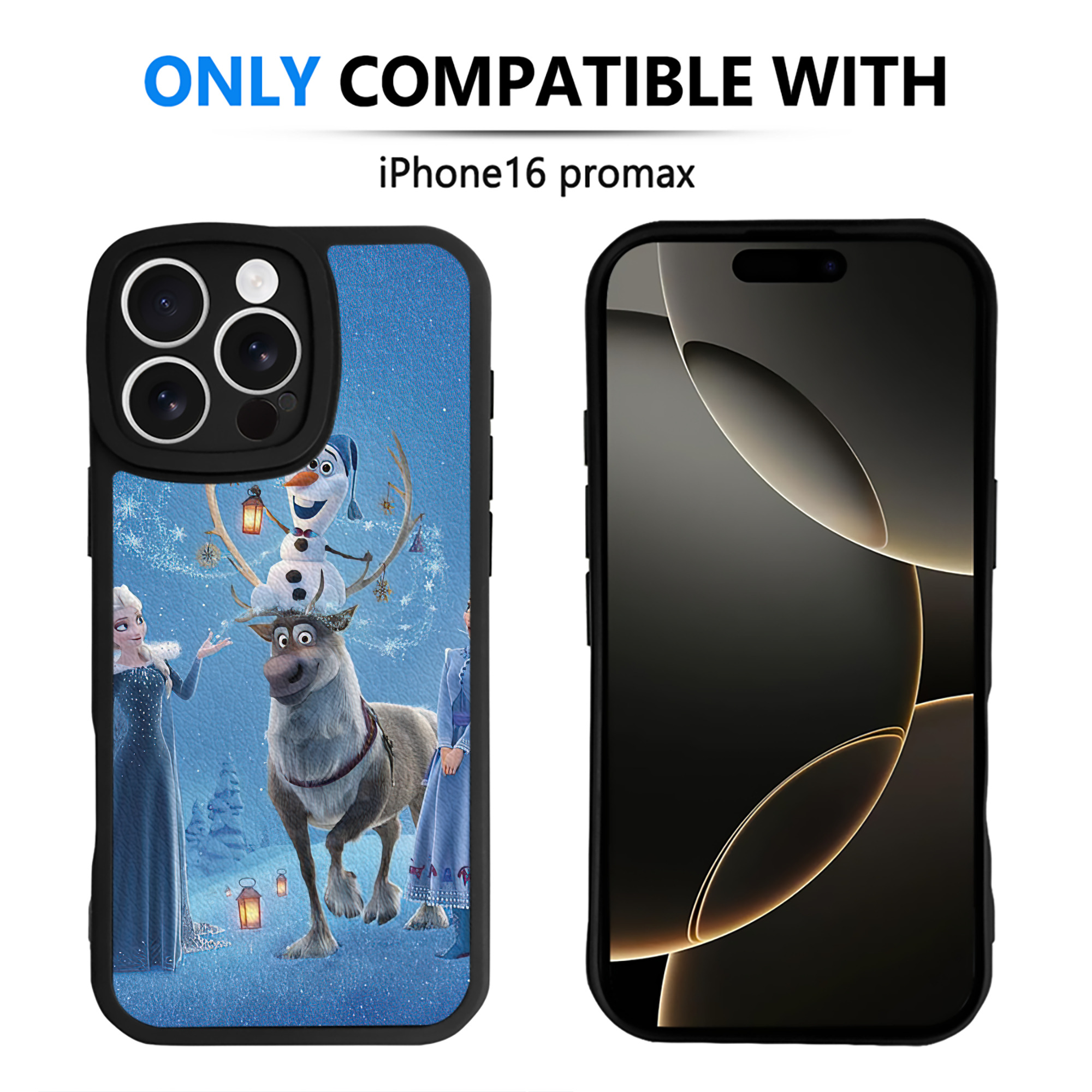 （画像用） アナと雪の女王 アンナ エルサ Frozen Anna Elsa 【iPhone 16シリーズ対応】シリコンスマホケース（レザー調） 材質：シリコン